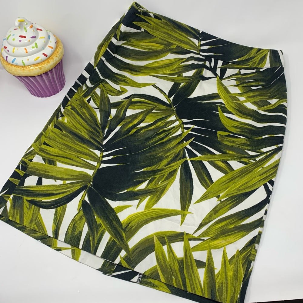 Ann Taylor Leaf Print Skirt